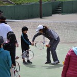 ラケットの持ち方指導